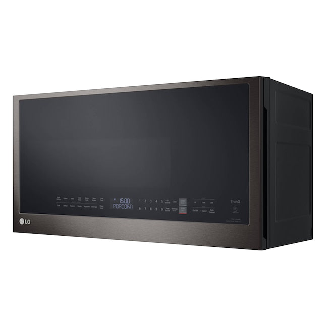 LG 2.0-cu ft 29.88-in Over-the-Range Microwave with Sensor Cooking ( PrintProof Black Stainless Steel )