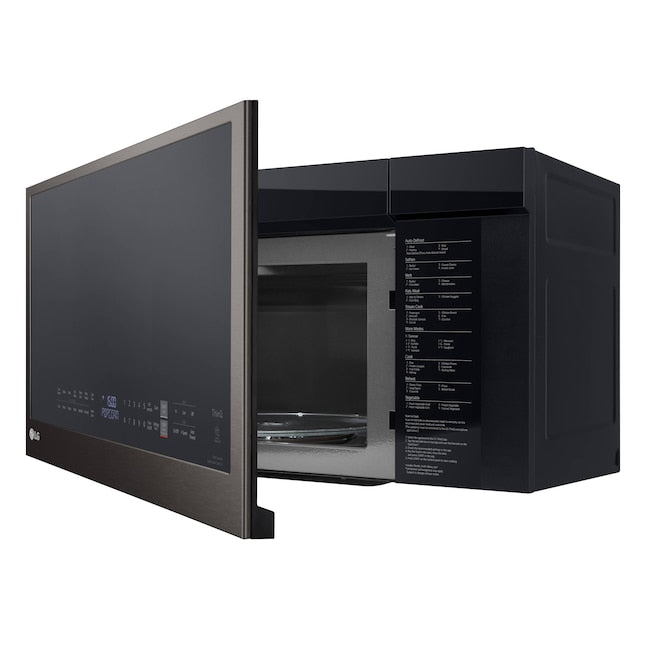 LG 2.0-cu ft 29.88-in Over-the-Range Microwave with Sensor Cooking ( PrintProof Black Stainless Steel )