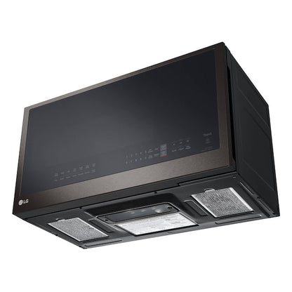 LG 2.0-cu ft 29.88-in Over-the-Range Microwave with Sensor Cooking ( PrintProof Black Stainless Steel )