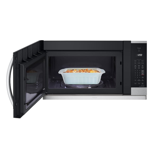 LG 2.1-cu ft 29.88-in Over-the-Range Microwave with Sensor Cooking ( PrintProof Stainless Steel )