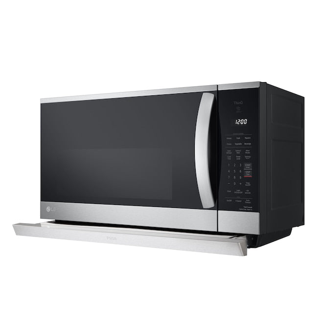 LG 2.1-cu ft 29.88-in Over-the-Range Microwave with Sensor Cooking ( PrintProof Stainless Steel )
