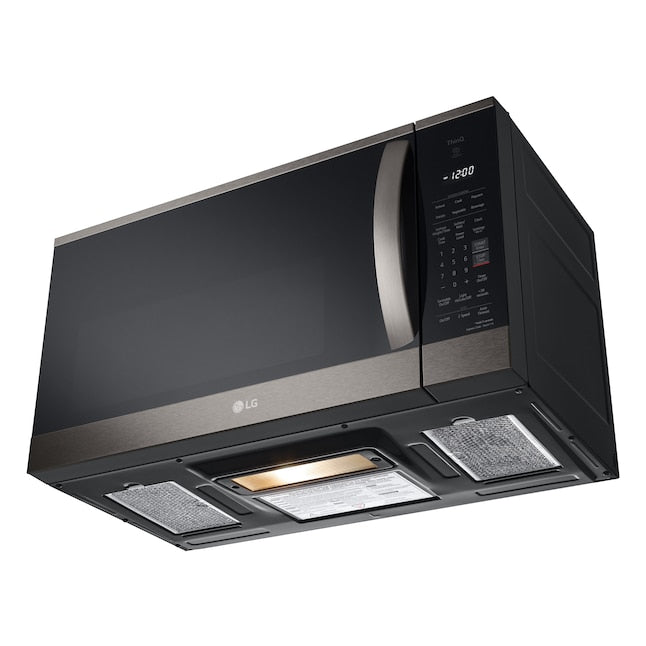 LG 1.8-cu ft 29.88-in Over-the-Range Microwave with Sensor Cooking ( PrintProof Black Stainless Steel )