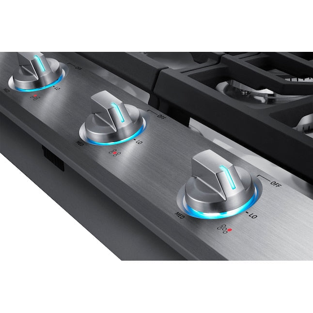 Samsung 36-in 5 burners Stainless steel Gas Cooktop (Griddle Included)