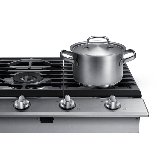 Samsung 36-in 5 burners Stainless steel Gas Cooktop (Griddle Included)