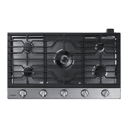 Samsung 36-in 5 burners Stainless steel Gas Cooktop (Griddle Included)