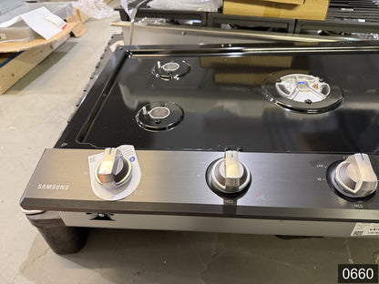 Samsung 36-in 5 burners Black Stainless steel Gas Cooktop (Griddle Included)