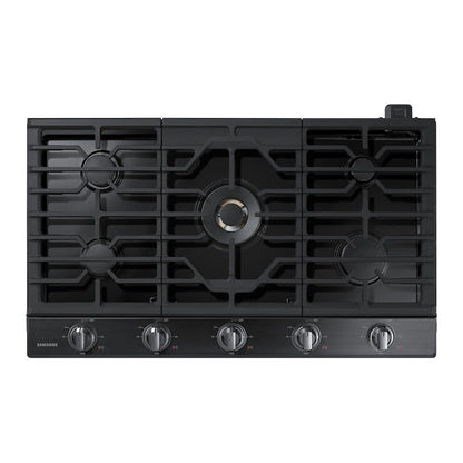 Samsung 36-in 5 burners Black Stainless steel Gas Cooktop (Griddle Included)