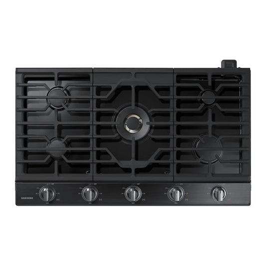 Samsung 36-in 5 burners Black Stainless steel Gas Cooktop (Griddle Included)