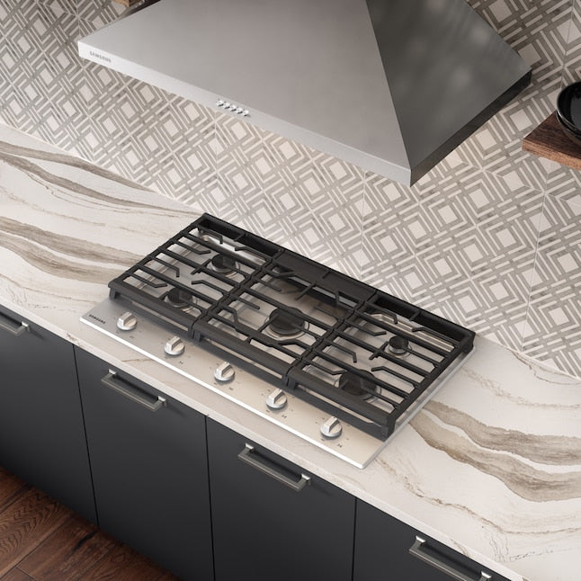 Samsung 36-in 5 burners Stainless steel Gas Cooktop
