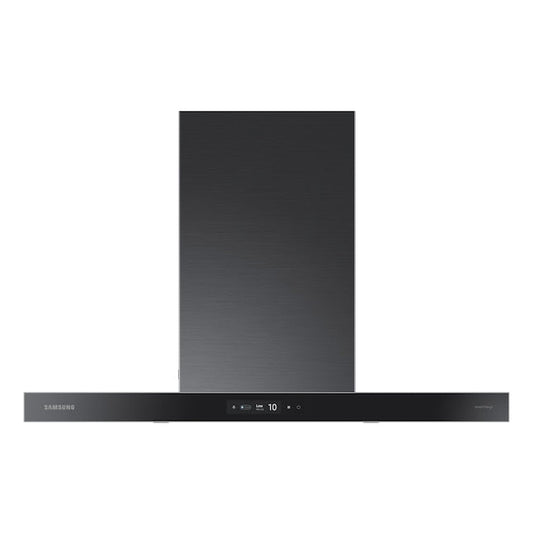 Samsung Bespoke 36 inch Convertible 390-CFM Black Wall-Mounted Range Hood with Charcoal Filter