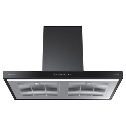 Samsung Bespoke 36 inch Convertible 390-CFM Black Wall-Mounted Range Hood with Charcoal Filter
