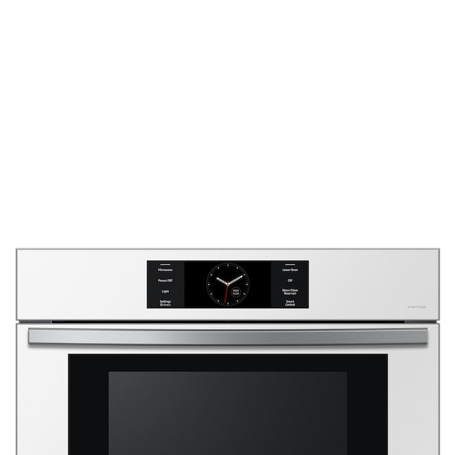 Samsung Bespoke 30 inch Self + Steam Cleaning Air Fry Smart Compatible Microwave Wall Oven Combo ( White Glass )