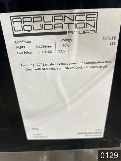 Samsung 30 inch Self + Steam Cleaning Air Fry Smart Compatible Microwave Wall Oven Combo ( Stainless Steel )