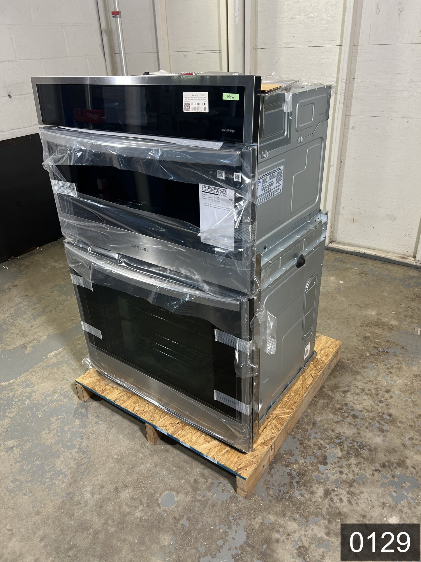 Samsung 30 inch Self + Steam Cleaning Air Fry Smart Compatible Microwave Wall Oven Combo ( Stainless Steel )