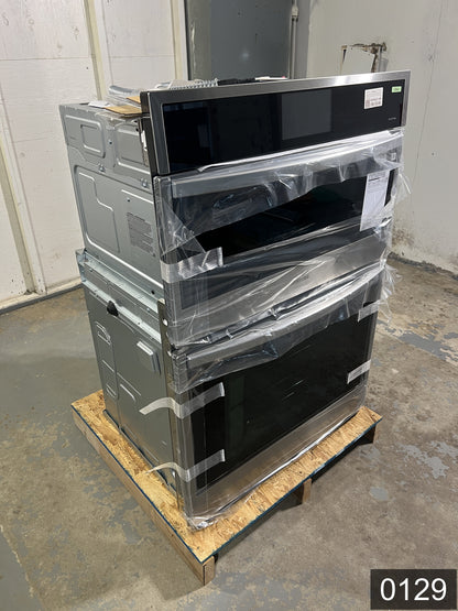 Samsung 30 inch Self + Steam Cleaning Air Fry Smart Compatible Microwave Wall Oven Combo ( Stainless Steel )