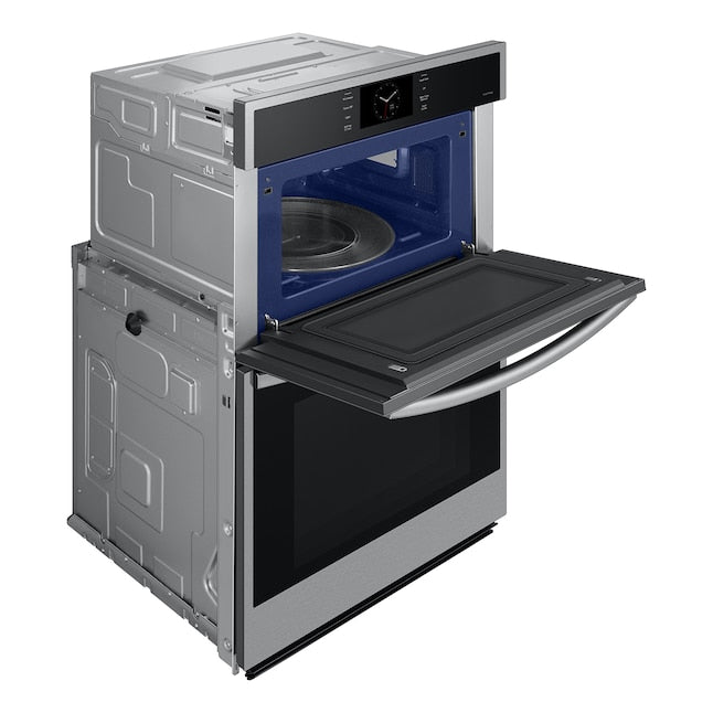 Samsung 30 inch Self + Steam Cleaning Air Fry Smart Compatible Microwave Wall Oven Combo ( Stainless Steel )