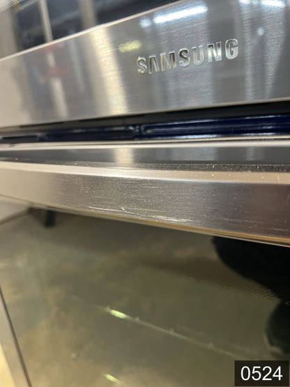 Samsung 30 inch Self + Steam Cleaning Smart Compatible Microwave Wall Oven Combo ( Fingerprint Resistant Black Stainless Steel )