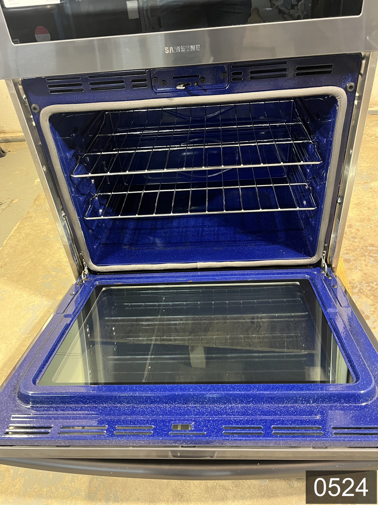 Samsung 30 inch Self + Steam Cleaning Smart Compatible Microwave Wall Oven Combo ( Fingerprint Resistant Black Stainless Steel )