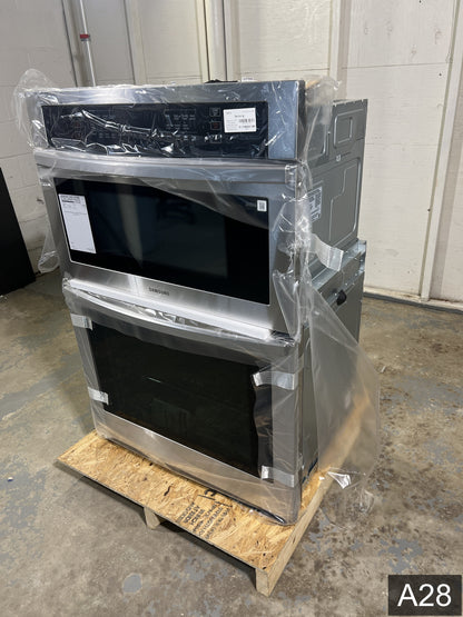 Samsung 30 inch Self + Steam Cleaning Smart Compatible Microwave Wall Oven Combo ( Stainless Steel )