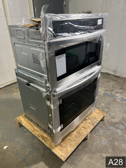 Samsung 30 inch Self + Steam Cleaning Smart Compatible Microwave Wall Oven Combo ( Stainless Steel )