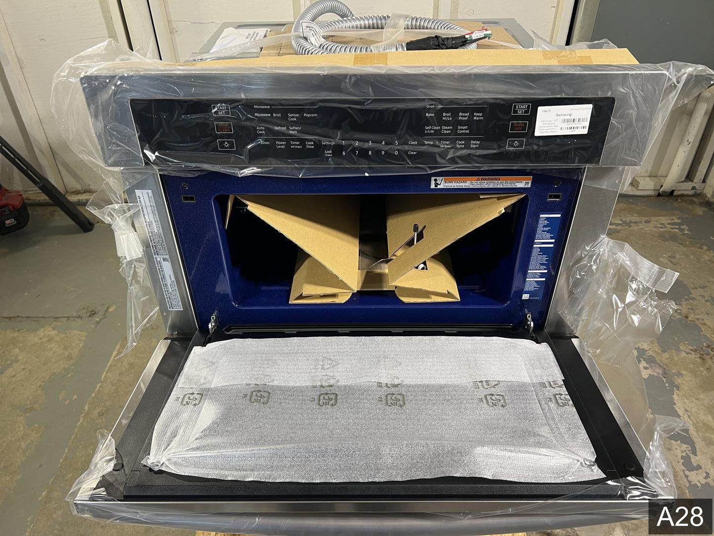 Samsung 30 inch Self + Steam Cleaning Smart Compatible Microwave Wall Oven Combo ( Stainless Steel )