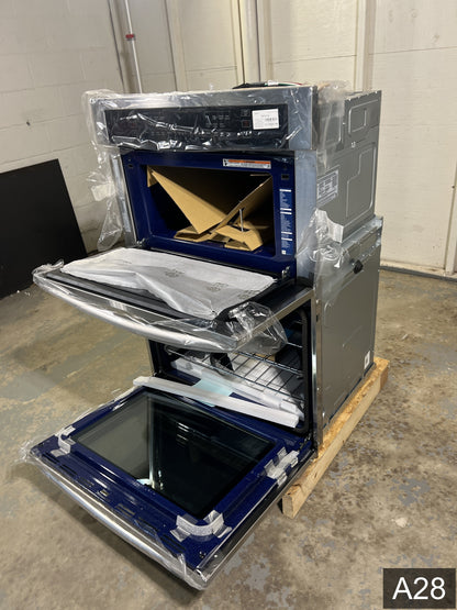 Samsung 30 inch Self + Steam Cleaning Smart Compatible Microwave Wall Oven Combo ( Stainless Steel )