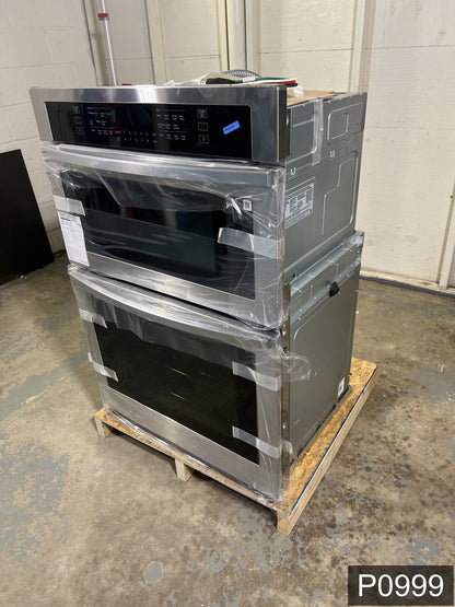 Samsung 30 inch Self + Steam Cleaning Smart Compatible Microwave Wall Oven Combo ( Stainless Steel )