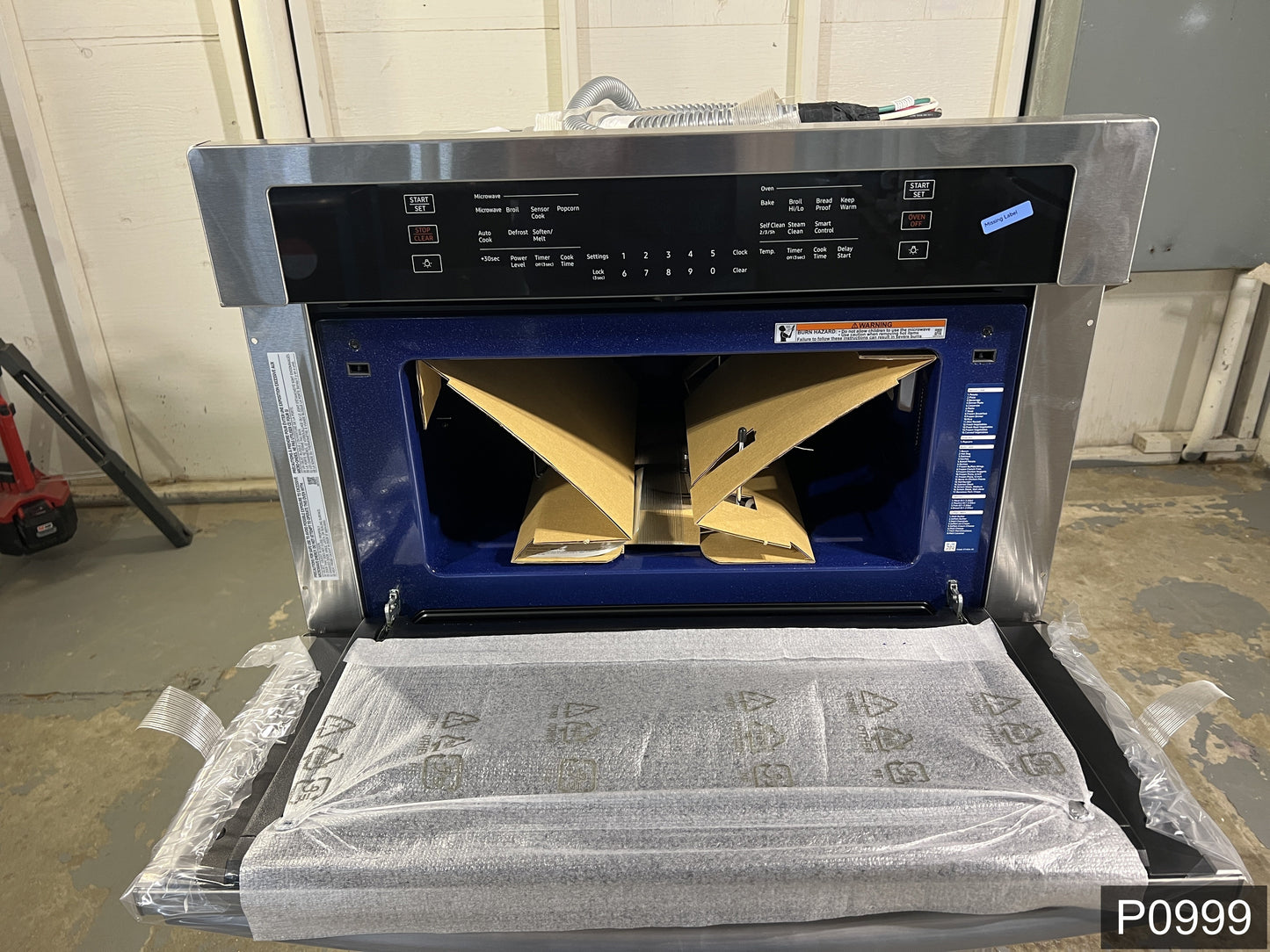 Samsung 30 inch Self + Steam Cleaning Smart Compatible Microwave Wall Oven Combo ( Stainless Steel )