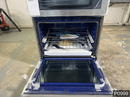 Samsung 30 inch Self + Steam Cleaning Smart Compatible Microwave Wall Oven Combo ( Stainless Steel )