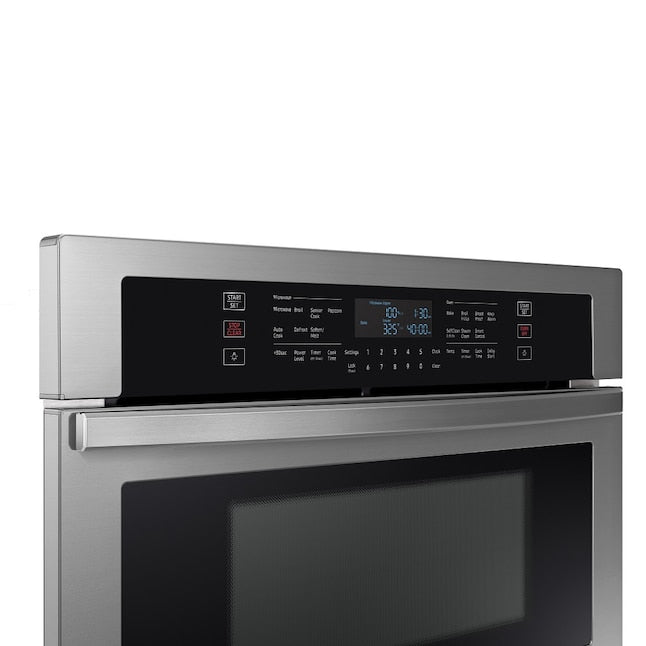 Samsung 30 inch Self + Steam Cleaning Smart Compatible Microwave Wall Oven Combo ( Stainless Steel )