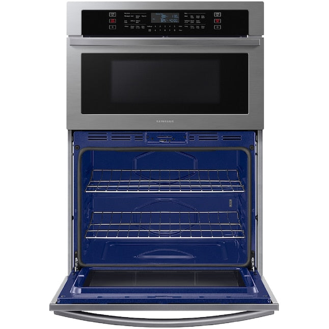Samsung 30 inch Self + Steam Cleaning Smart Compatible Microwave Wall Oven Combo ( Stainless Steel )