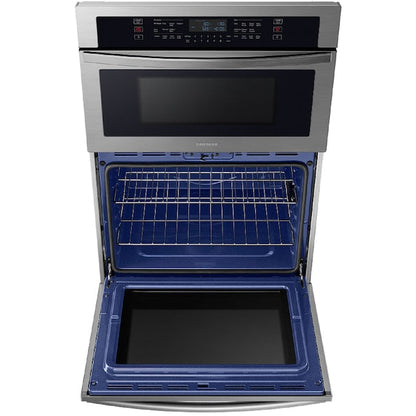 Samsung 30 inch Self + Steam Cleaning Smart Compatible Microwave Wall Oven Combo ( Stainless Steel )
