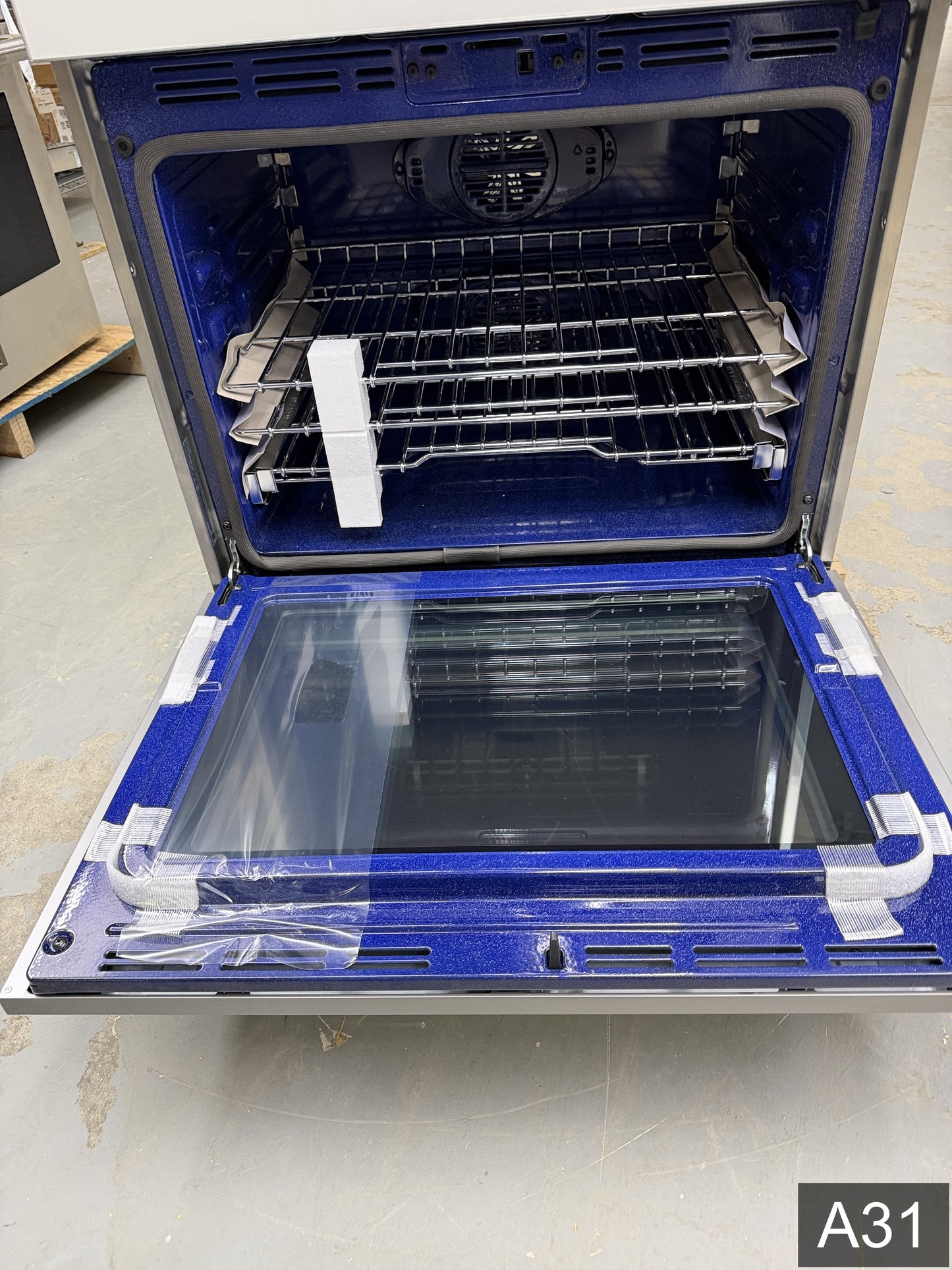 Samsung Bespoke 30 inch Smart Compatible Double Electric Wall Oven with Air Fry Self + Steam Cleaning ( White Glass )