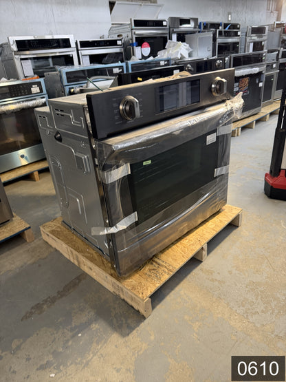 Samsung Steam Cook with Flex Duo 30 inch Single Electric Wall Oven True Convection and Self-cleaning ( Fingerprint Resistant Black Stainless Steel )