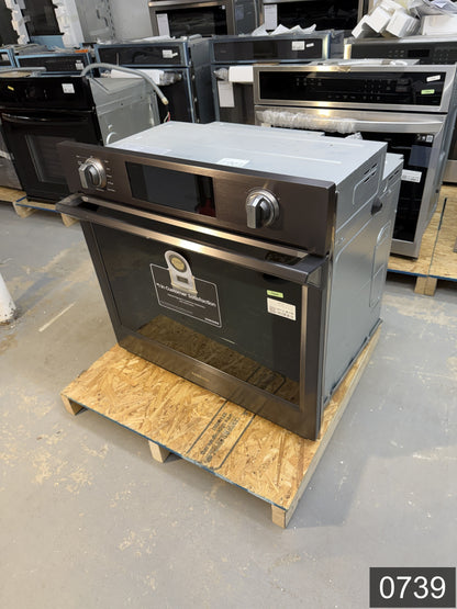 Samsung Steam Cook with Flex Duo 30 inch Single Electric Wall Oven True Convection and Self-cleaning ( Fingerprint Resistant Black Stainless Steel )