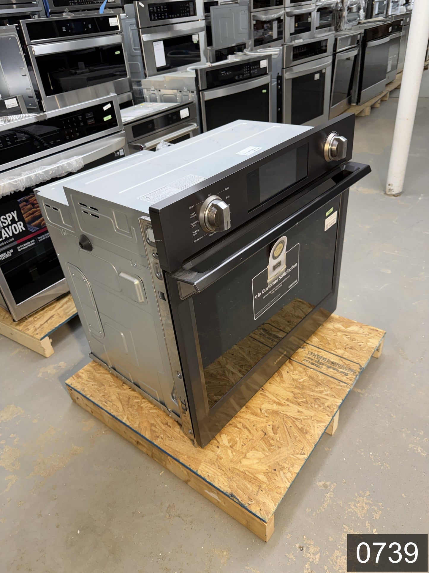 Samsung Steam Cook with Flex Duo 30 inch Single Electric Wall Oven True Convection and Self-cleaning ( Fingerprint Resistant Black Stainless Steel )