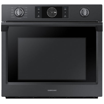 Samsung Steam Cook with Flex Duo 30 inch Single Electric Wall Oven True Convection and Self-cleaning ( Fingerprint Resistant Black Stainless Steel )