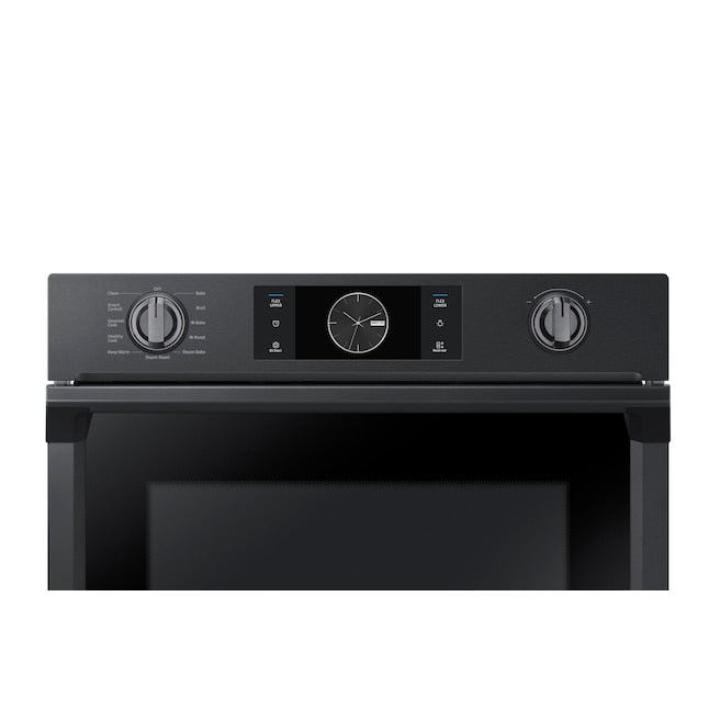 Samsung Steam Cook with Flex Duo 30 inch Single Electric Wall Oven True Convection and Self-cleaning ( Fingerprint Resistant Black Stainless Steel )