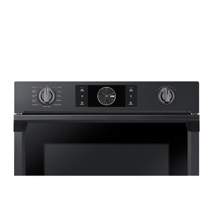Samsung Steam Cook with Flex Duo 30 inch Single Electric Wall Oven True Convection and Self-cleaning ( Fingerprint Resistant Black Stainless Steel )