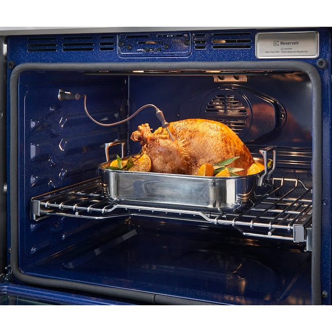 Samsung Steam Cook with Flex Duo 30 inch Single Electric Wall Oven True Convection and Self-cleaning ( Fingerprint Resistant Black Stainless Steel )