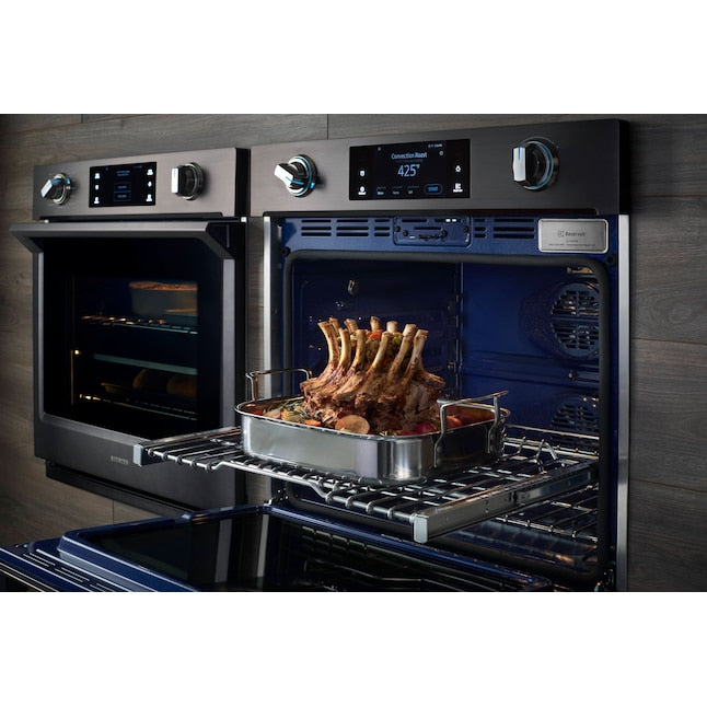 Samsung Steam Cook with Flex Duo 30 inch Single Electric Wall Oven True Convection and Self-cleaning ( Fingerprint Resistant Black Stainless Steel )
