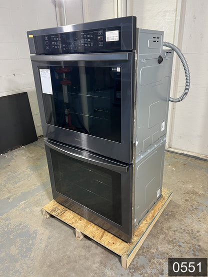 Samsung 30 inch Smart Compatible Double Electric Wall Oven with Self + Steam Cleaning ( Fingerprint Resistant Black Stainless Steel )