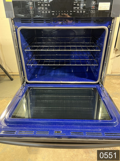 Samsung 30 inch Smart Compatible Double Electric Wall Oven with Self + Steam Cleaning ( Fingerprint Resistant Black Stainless Steel )