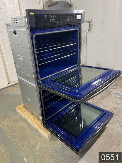 Samsung 30 inch Smart Compatible Double Electric Wall Oven with Self + Steam Cleaning ( Fingerprint Resistant Black Stainless Steel )