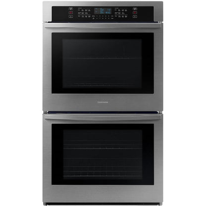 Samsung 30 inch Smart Compatible Double Electric Wall Oven with Self + Steam Cleaning ( Stainless Steel )