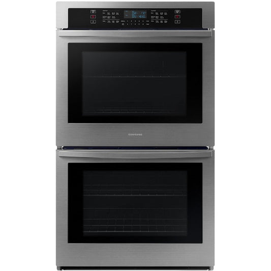 Samsung 30 inch Smart Compatible Double Electric Wall Oven with Self + Steam Cleaning ( Stainless Steel )