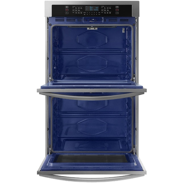 Samsung 30 inch Smart Compatible Double Electric Wall Oven with Self + Steam Cleaning ( Stainless Steel )