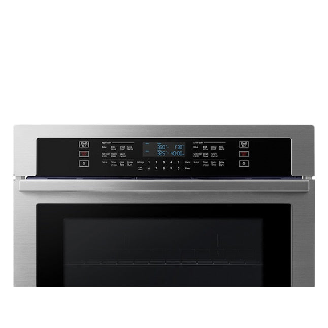 Samsung 30 inch Smart Compatible Double Electric Wall Oven with Self + Steam Cleaning ( Stainless Steel )