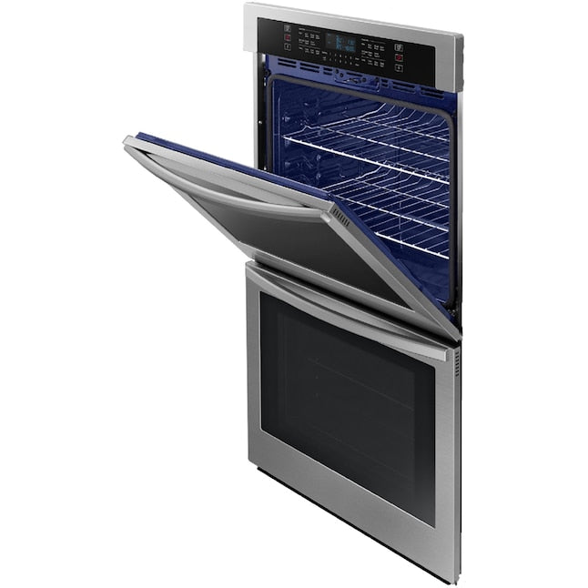 Samsung 30 inch Smart Compatible Double Electric Wall Oven with Self + Steam Cleaning ( Stainless Steel )