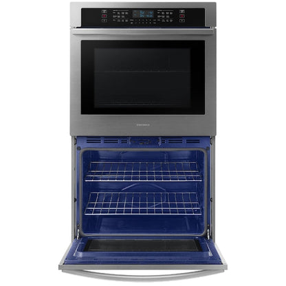 Samsung 30 inch Smart Compatible Double Electric Wall Oven with Self + Steam Cleaning ( Stainless Steel )